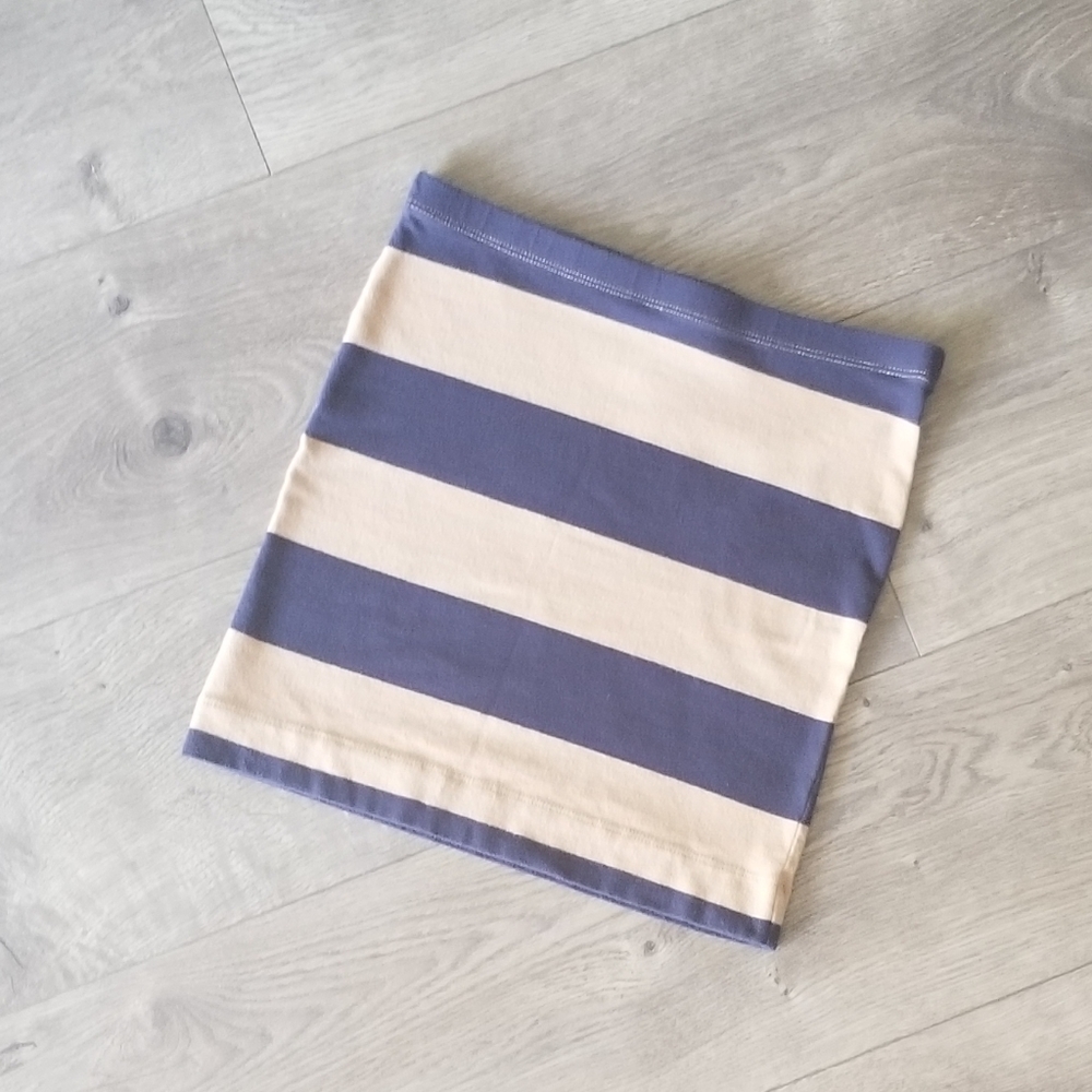 H&M Blue/beige striped jerseyknit miniskirt (XS)